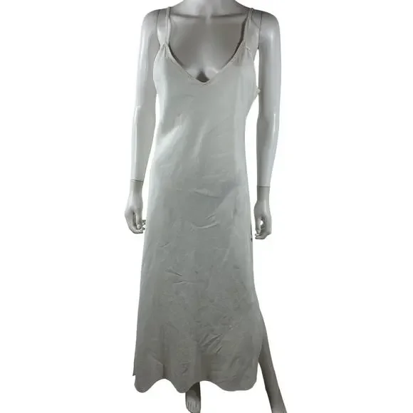 Enza Costa Slip White Linen Dress Size L / 3